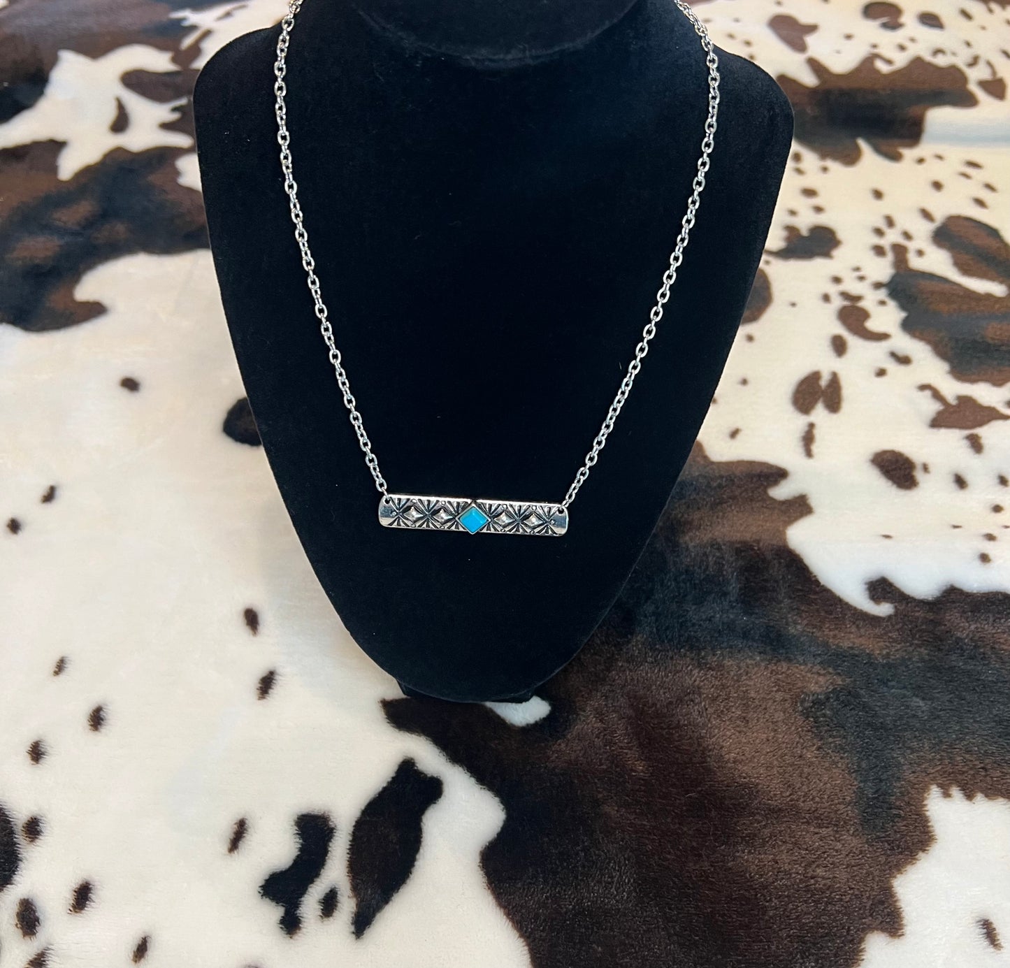 Turquoise Bar Necklace