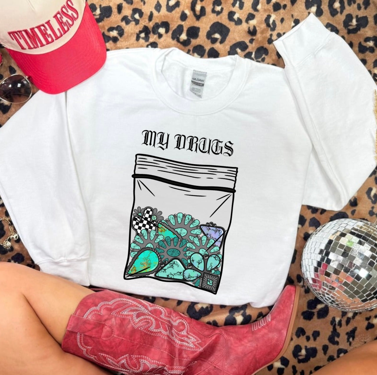 Feining For Turquoise Crewneck