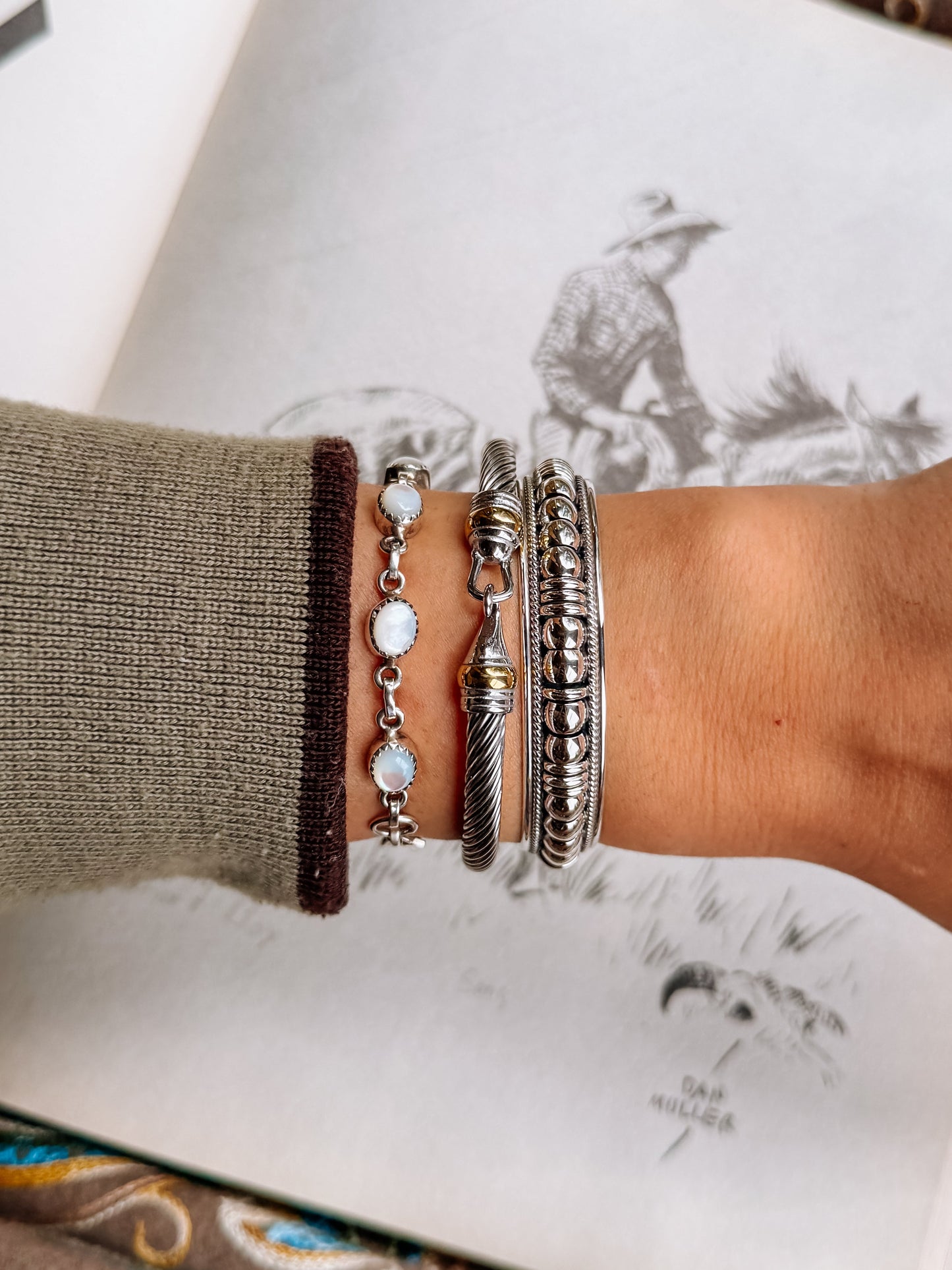 Riverwind Silver Coil Cuff Bracelet