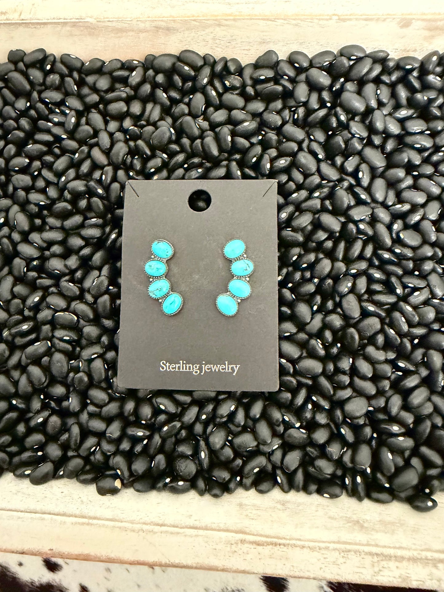 Turquoise Stone Post Earrings