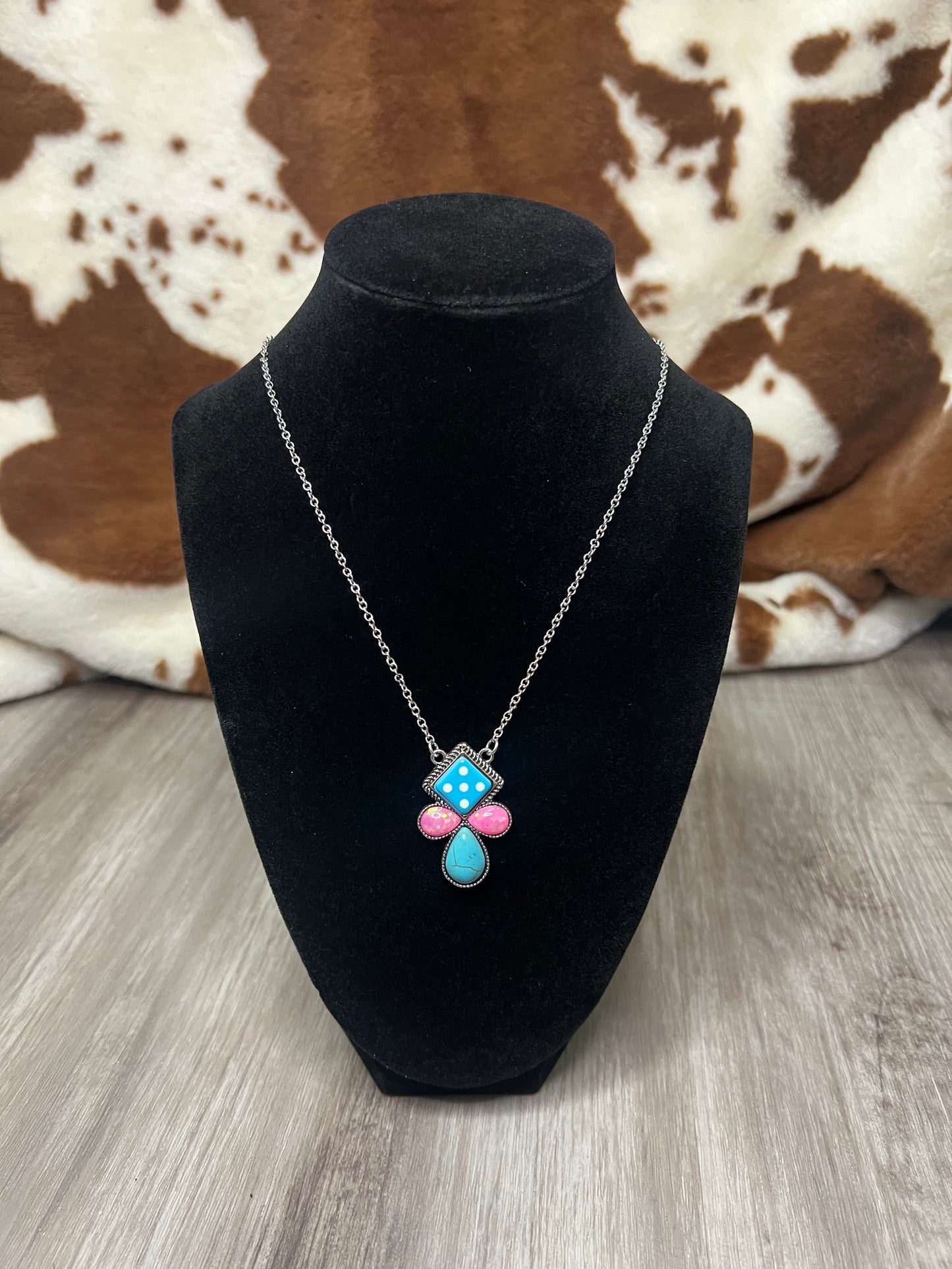 Blue Dice Necklace