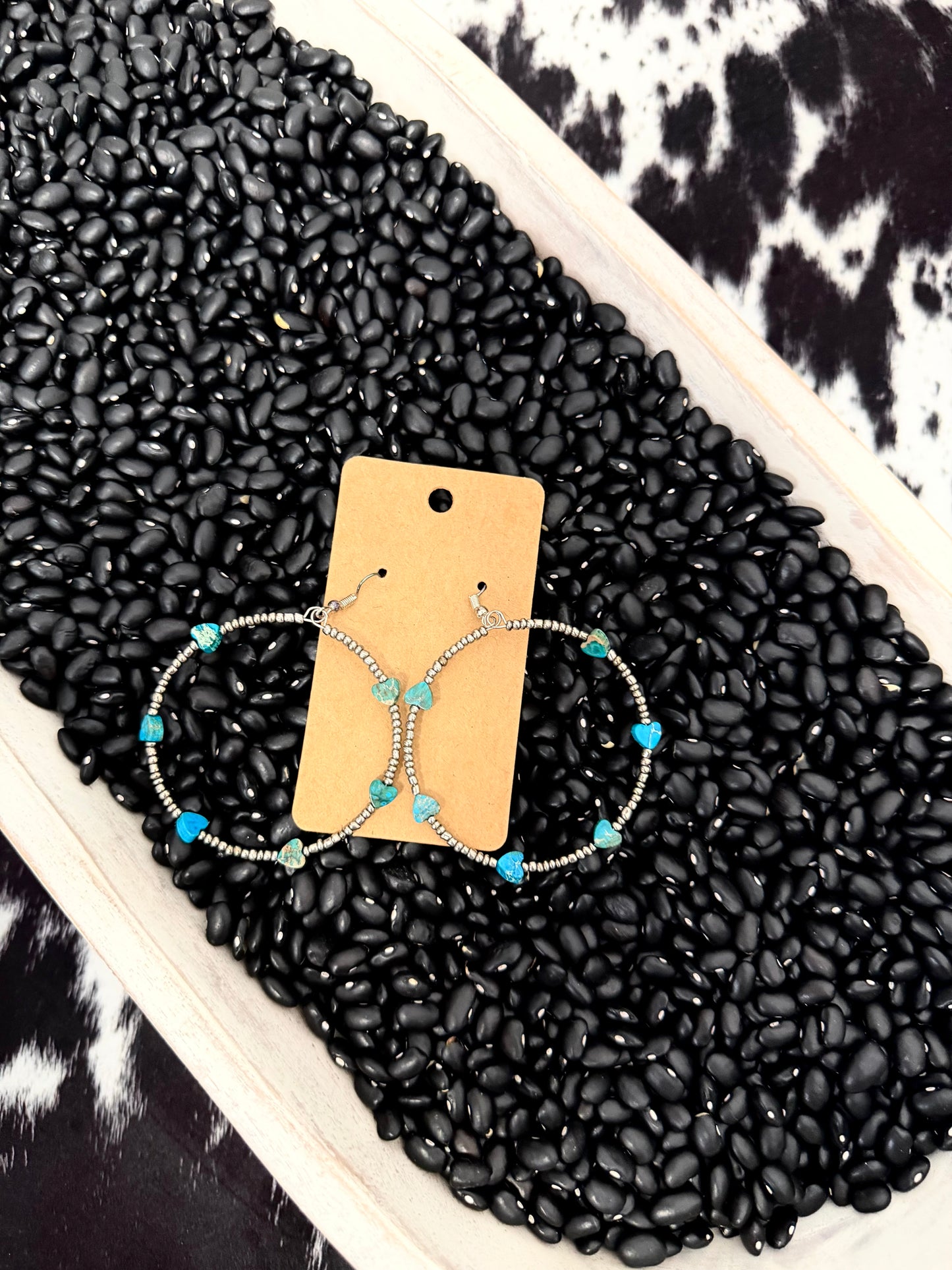 Variscite Hoop Earrings