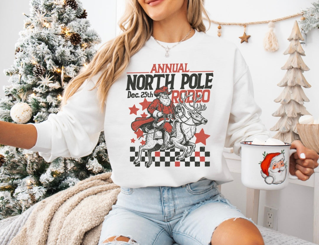 North Pole Rodeo Crewneck