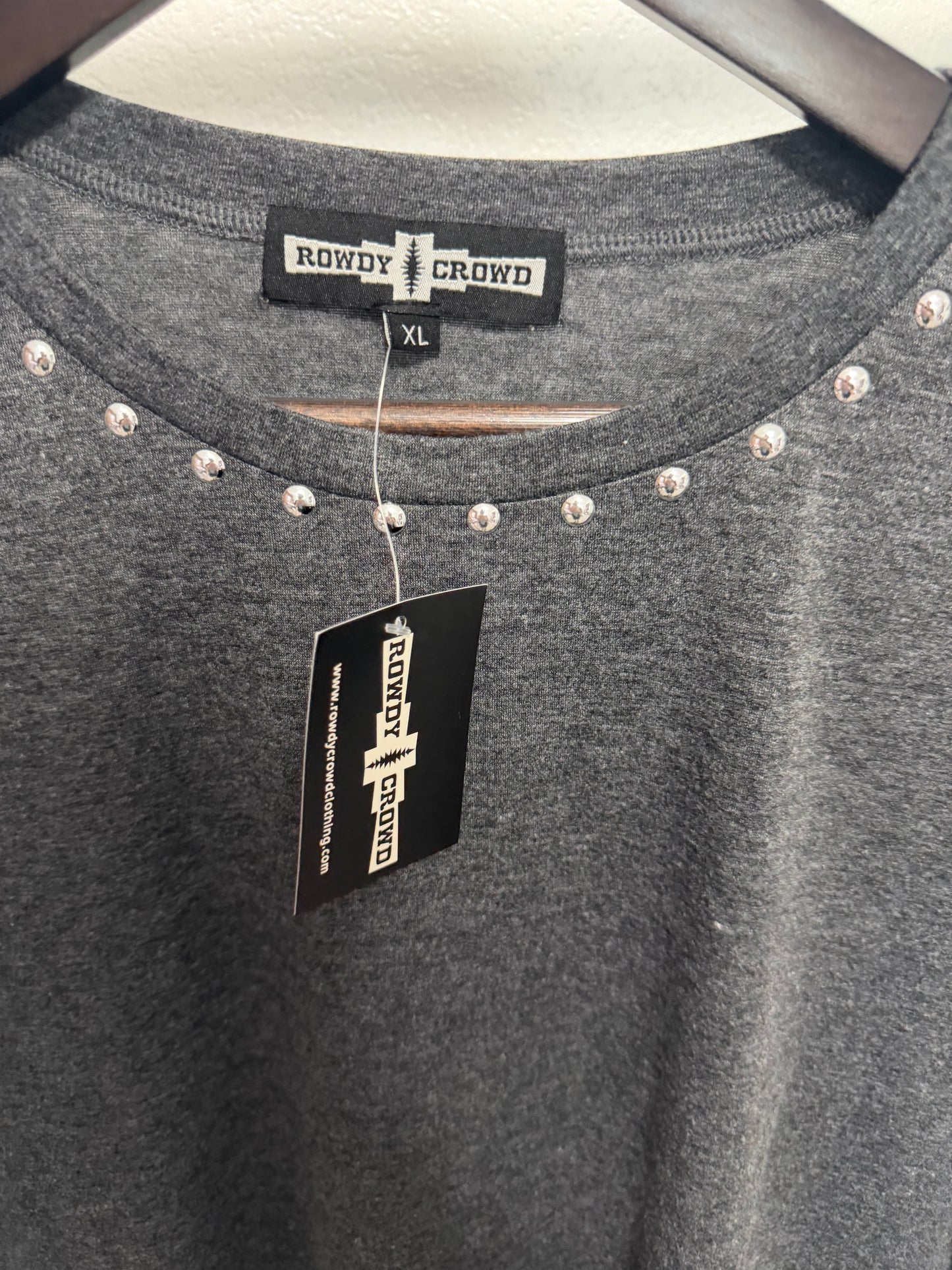 XL Silver Studded Tee
