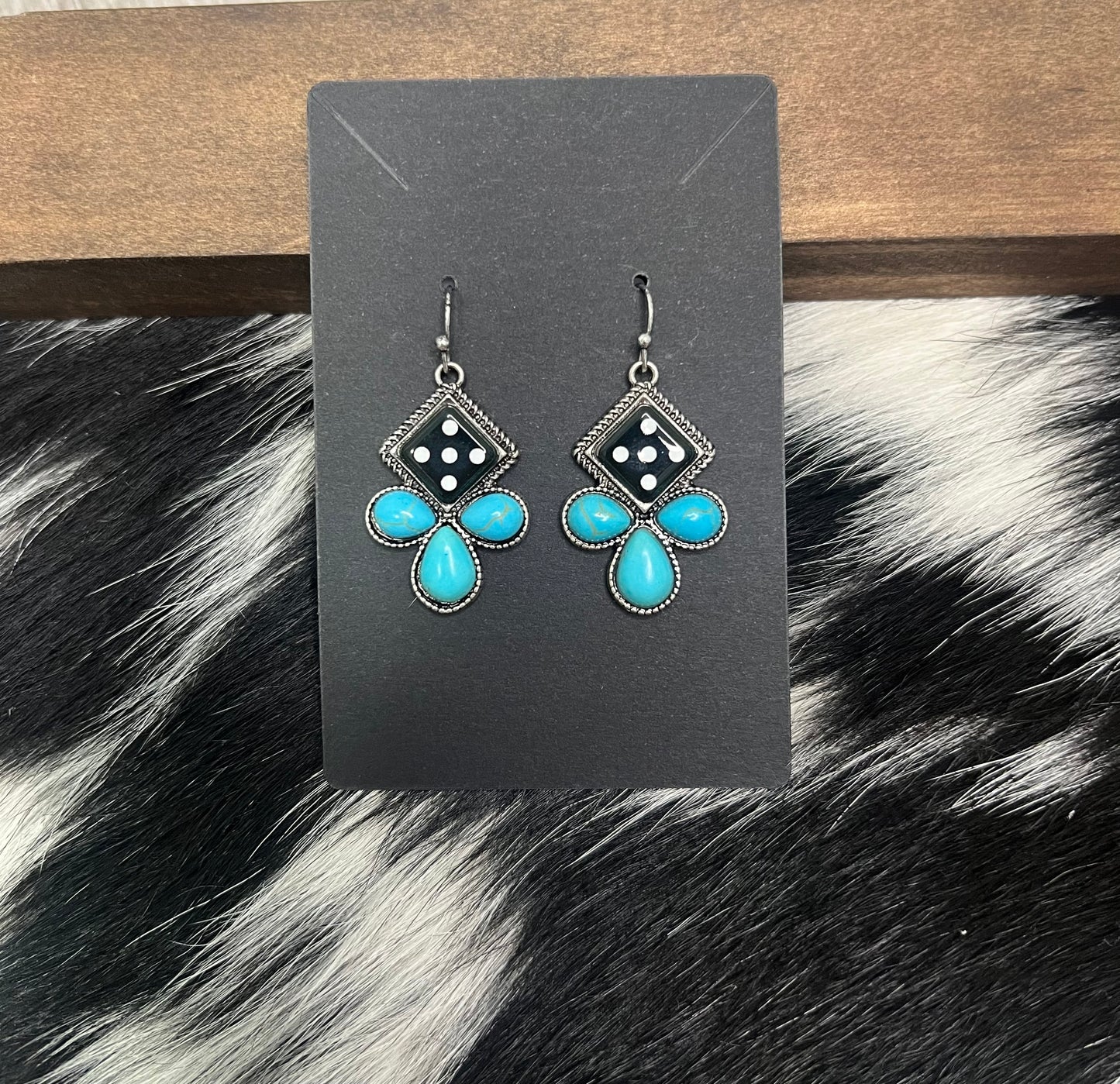 Dice/Turquoise Earrings