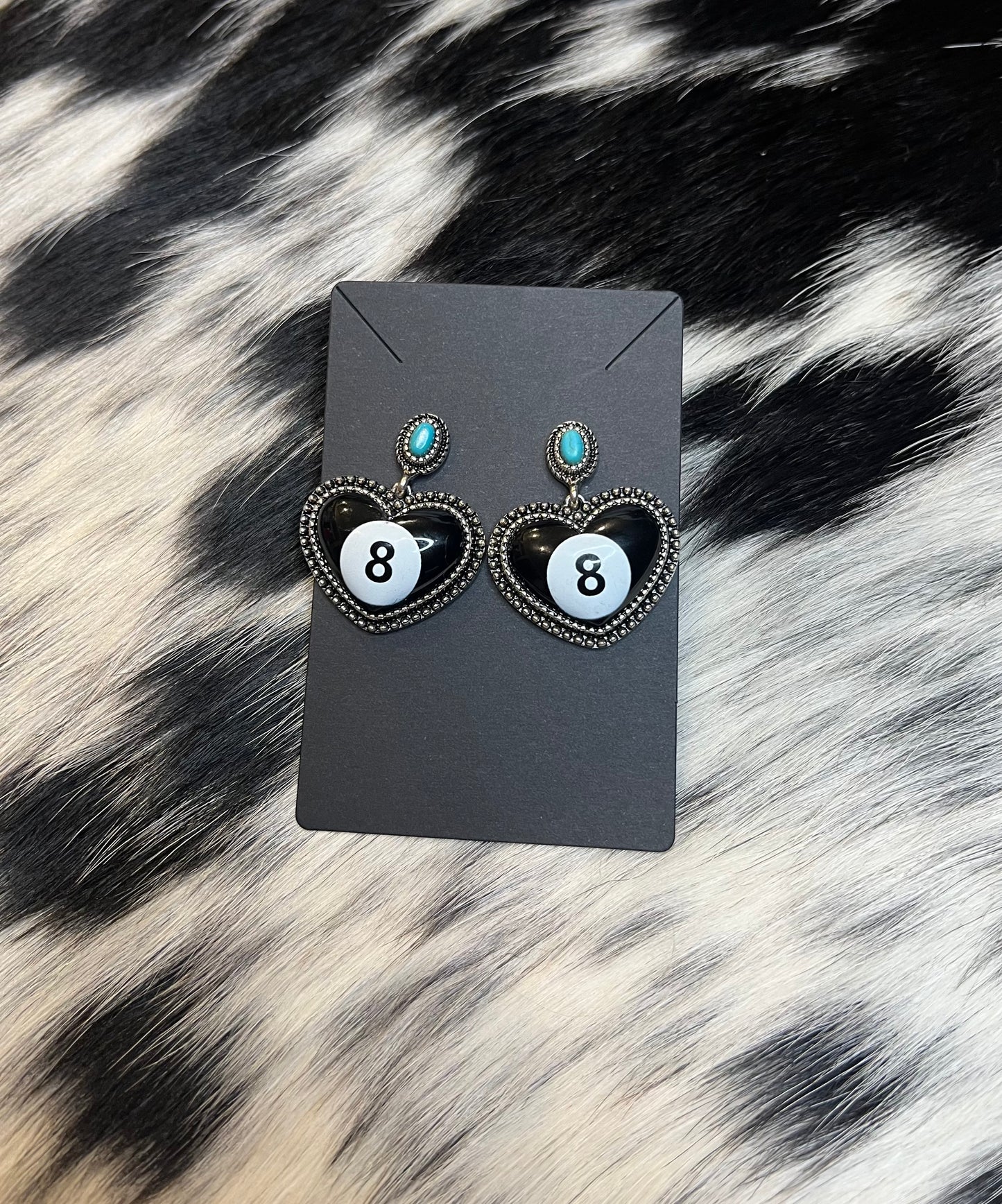 8 Ball Drop Earrings