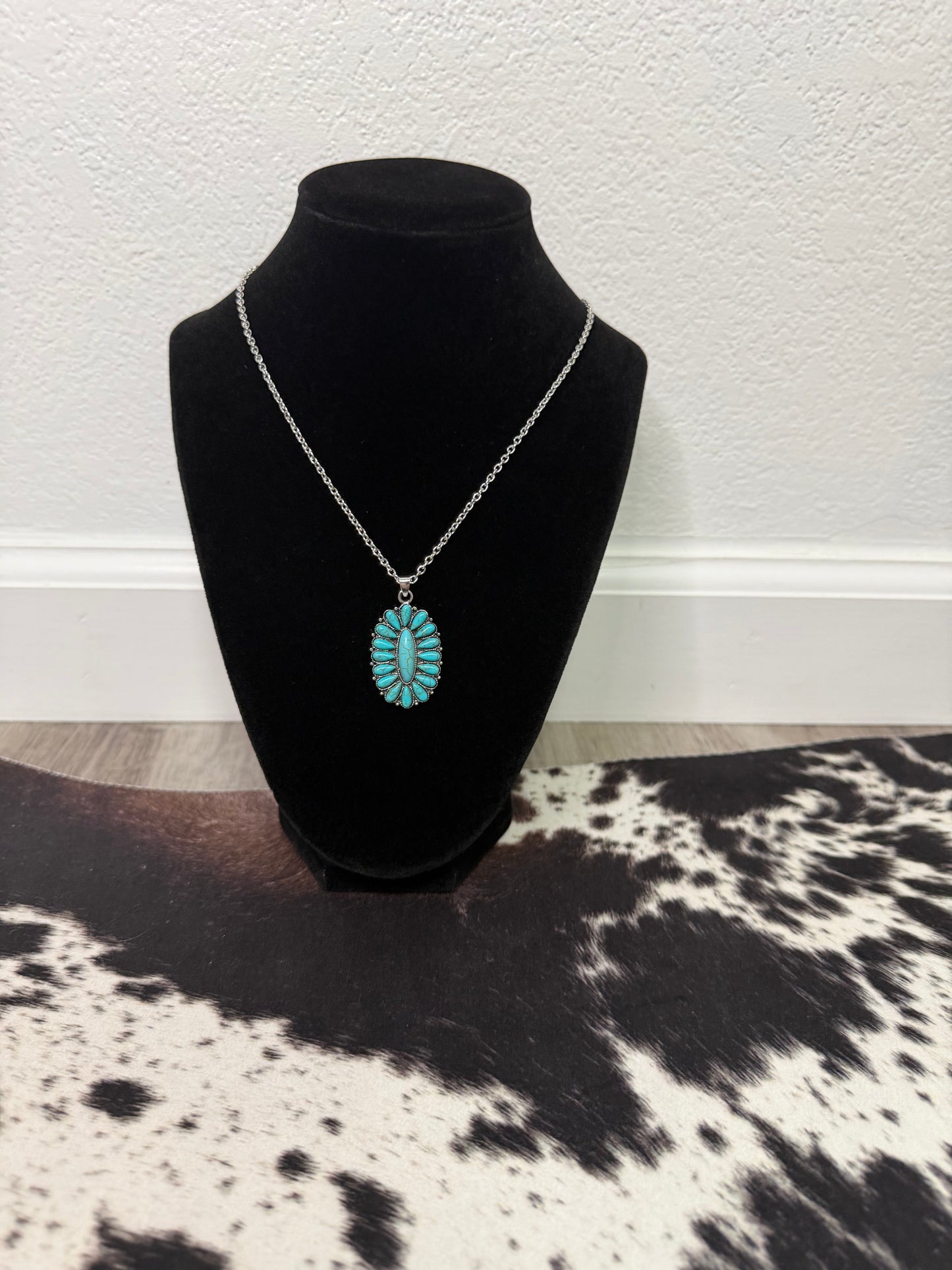 Turquoise Flower Pendant