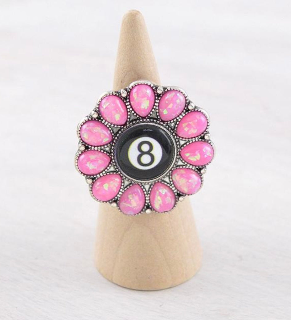Pink 8 Ball Ring