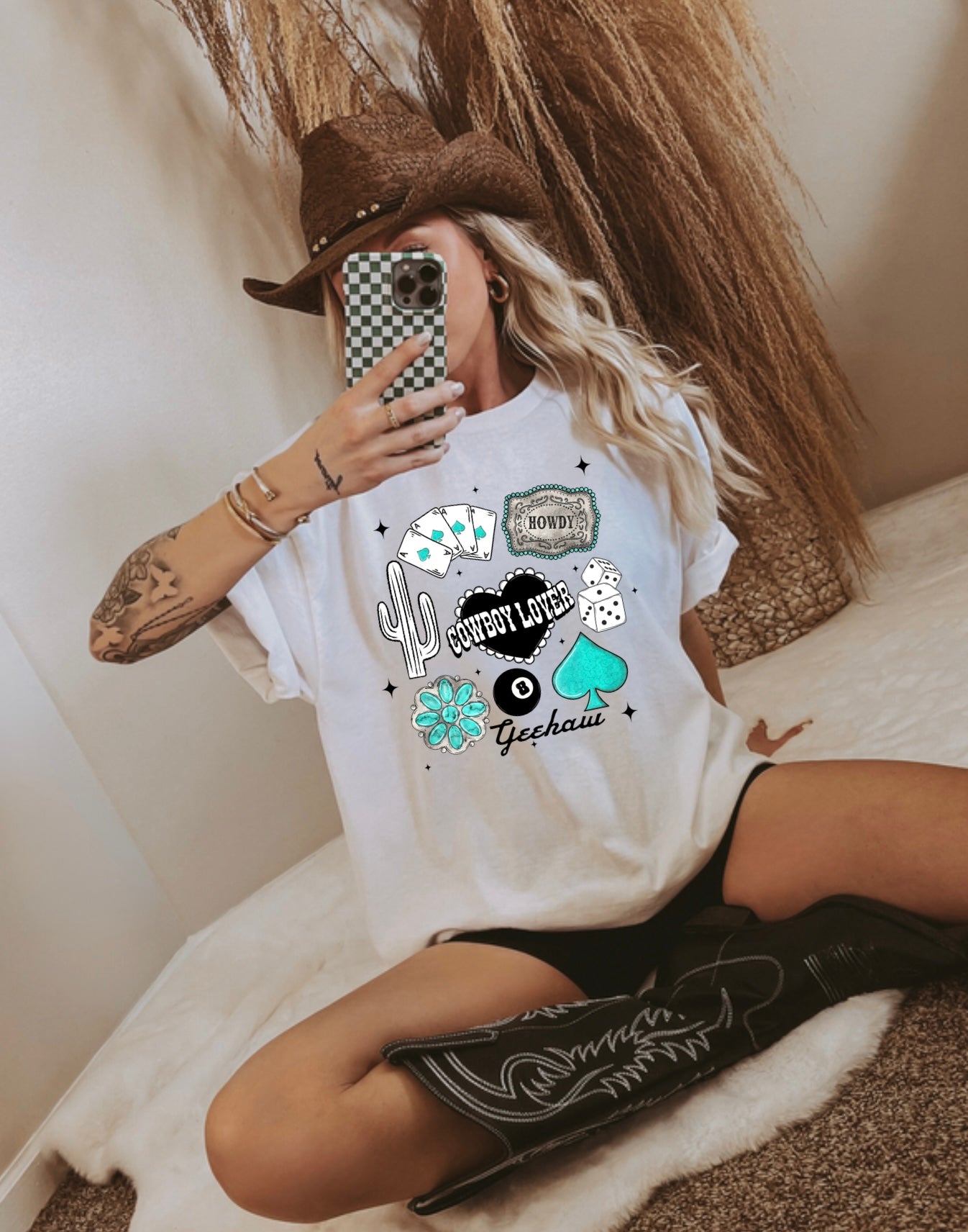 Cowboy Lover Collage Graphic Tee