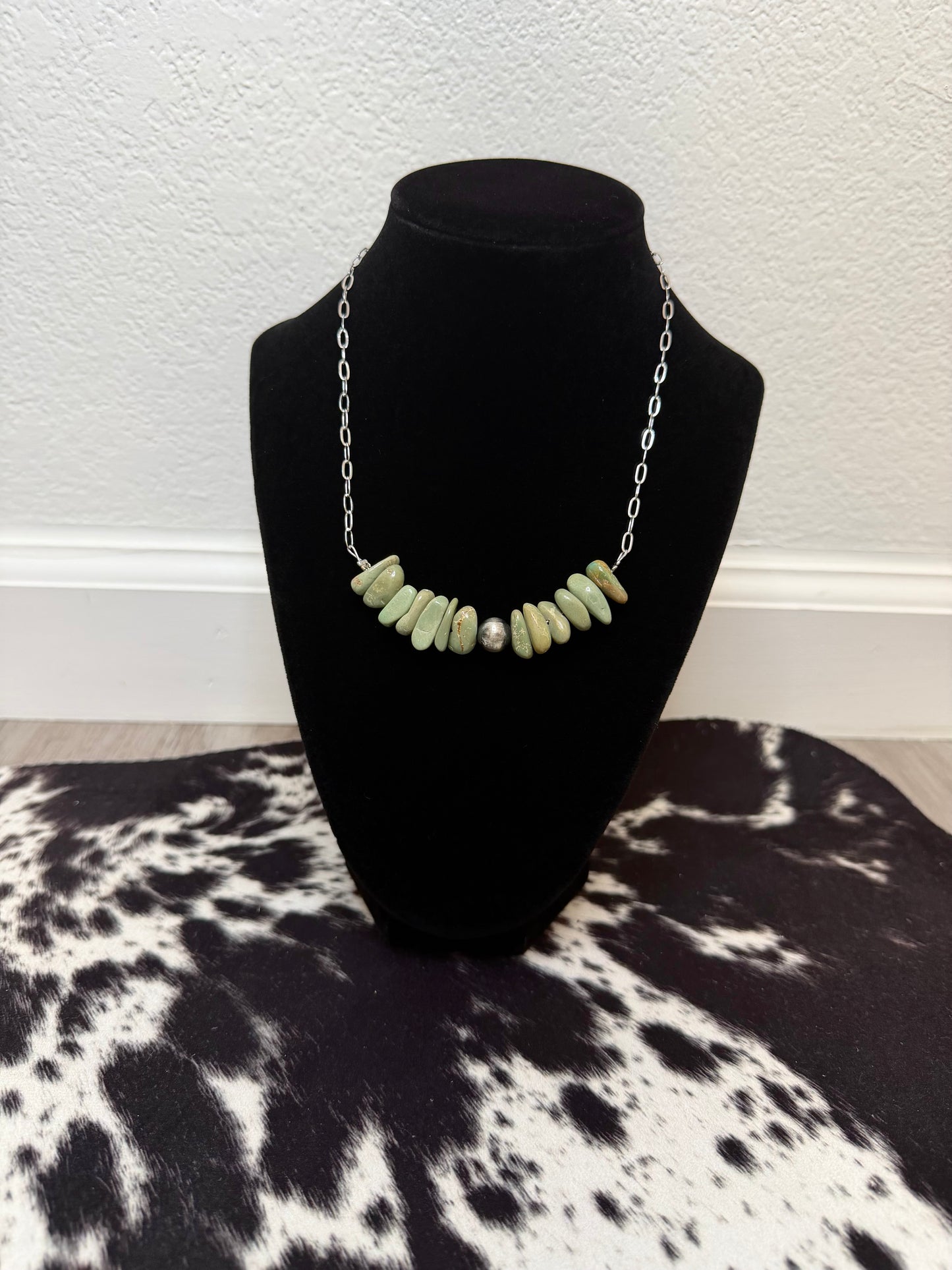 Green Turquoise Chunky Necklace