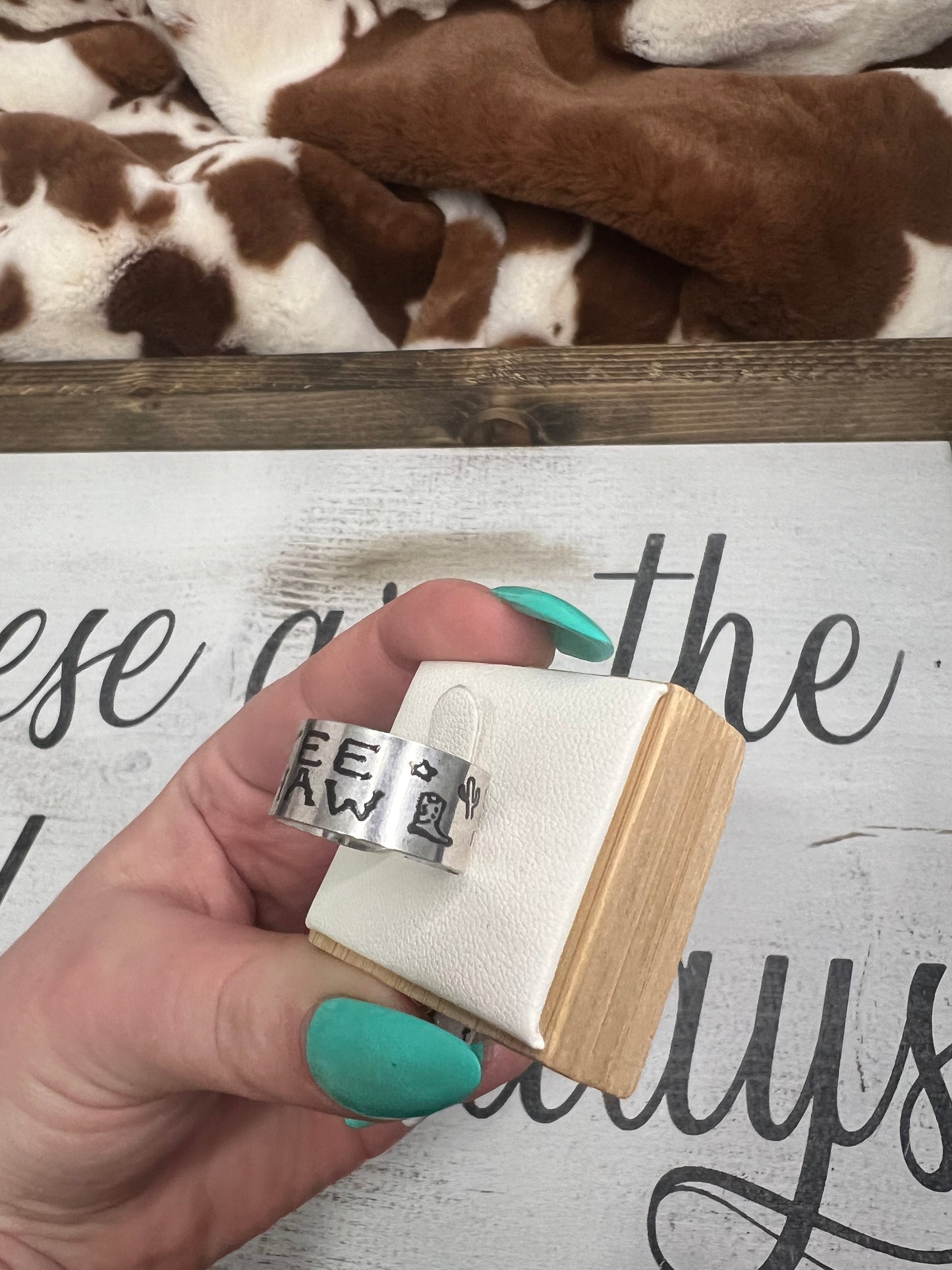 Yeehaw Stamped Ring