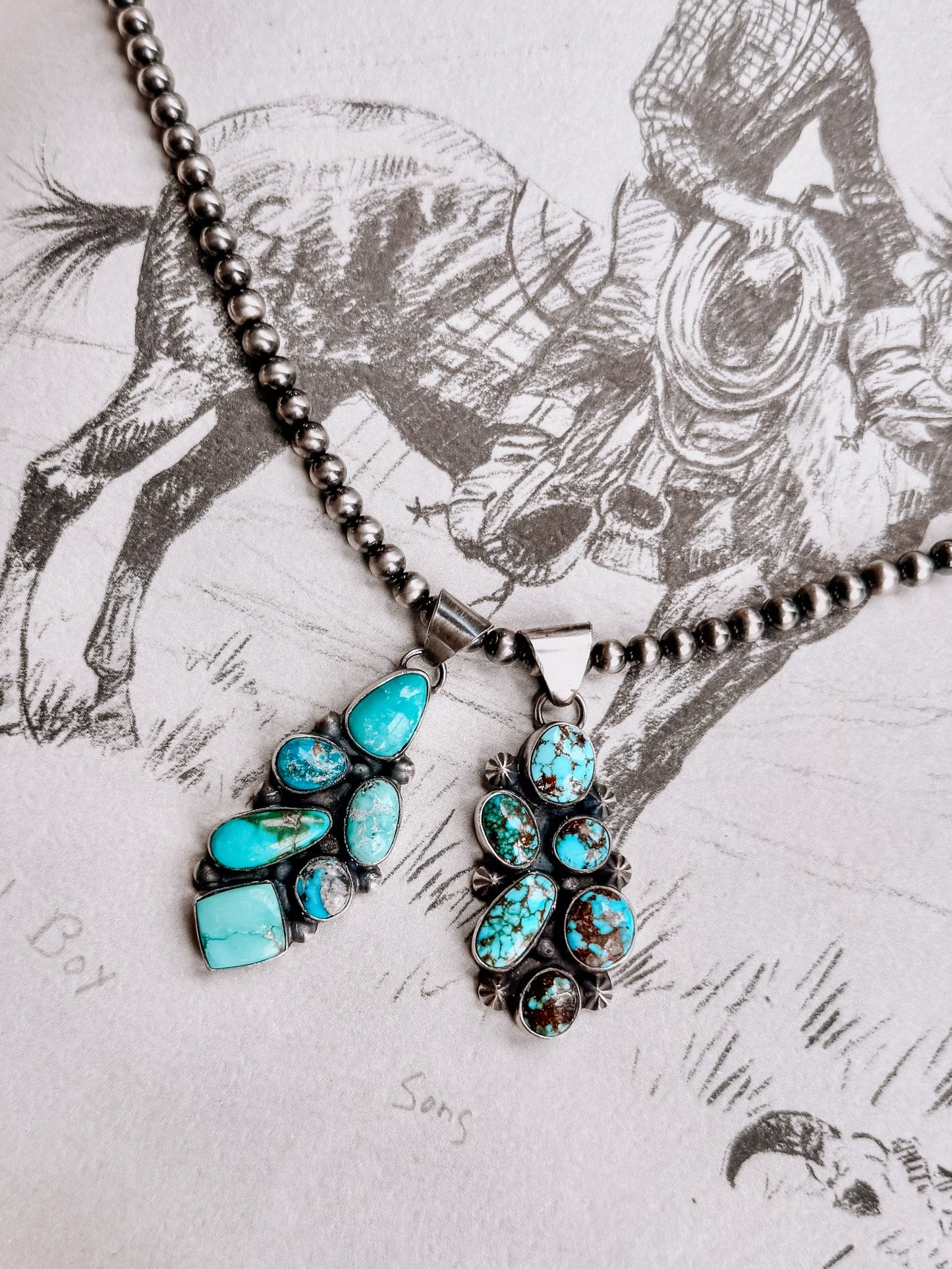 Lanatte Turquoise Cluster Pendant