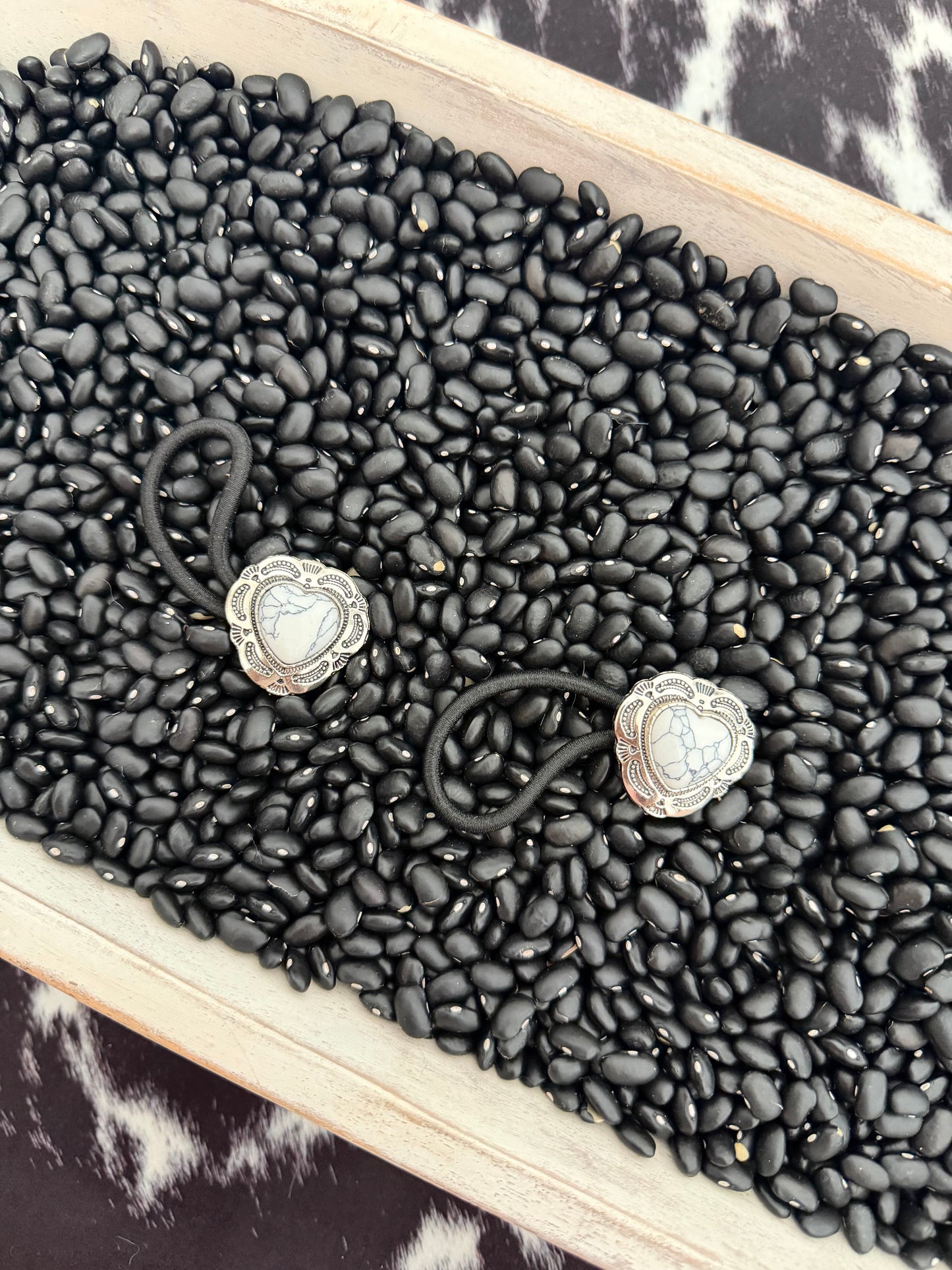 Natural Heart Concho Hair Tie