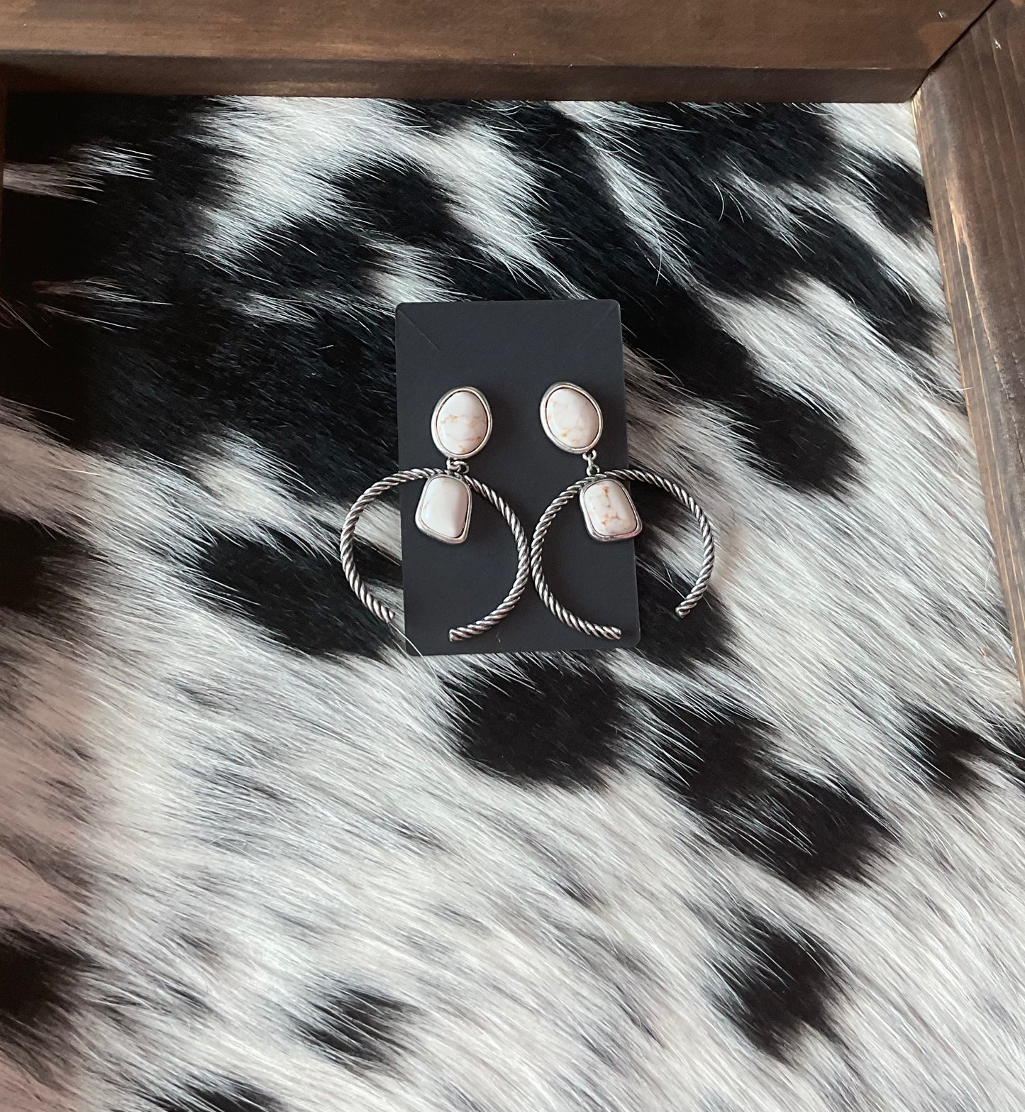 White Corral Earrings