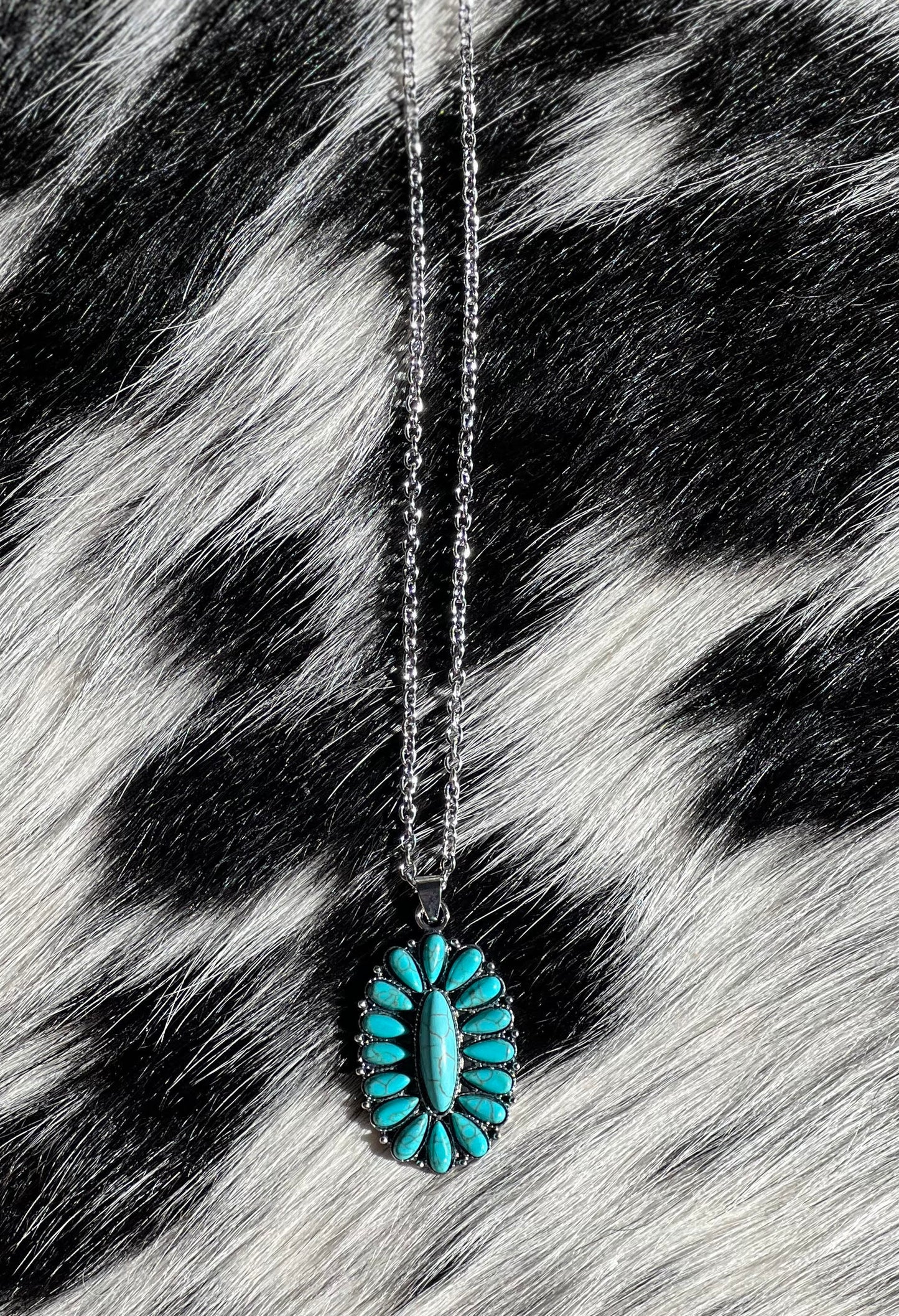 Turquoise Flower Pendant