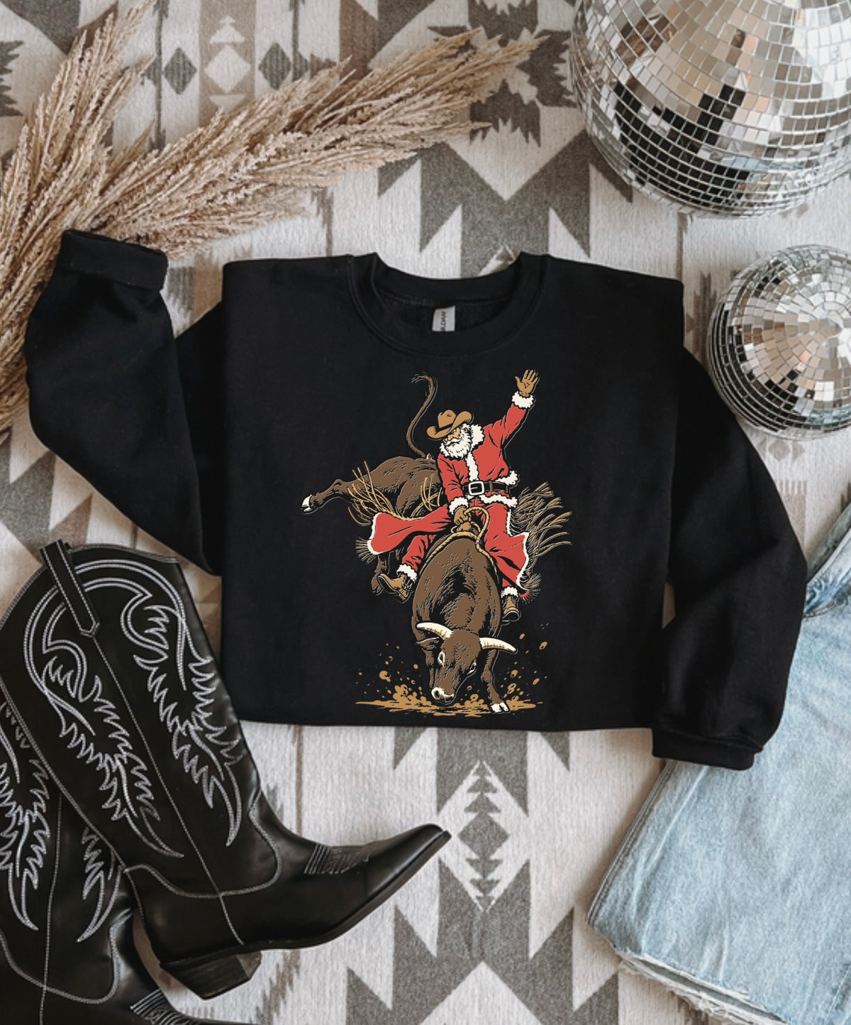 Rodeo Santa Crewneck