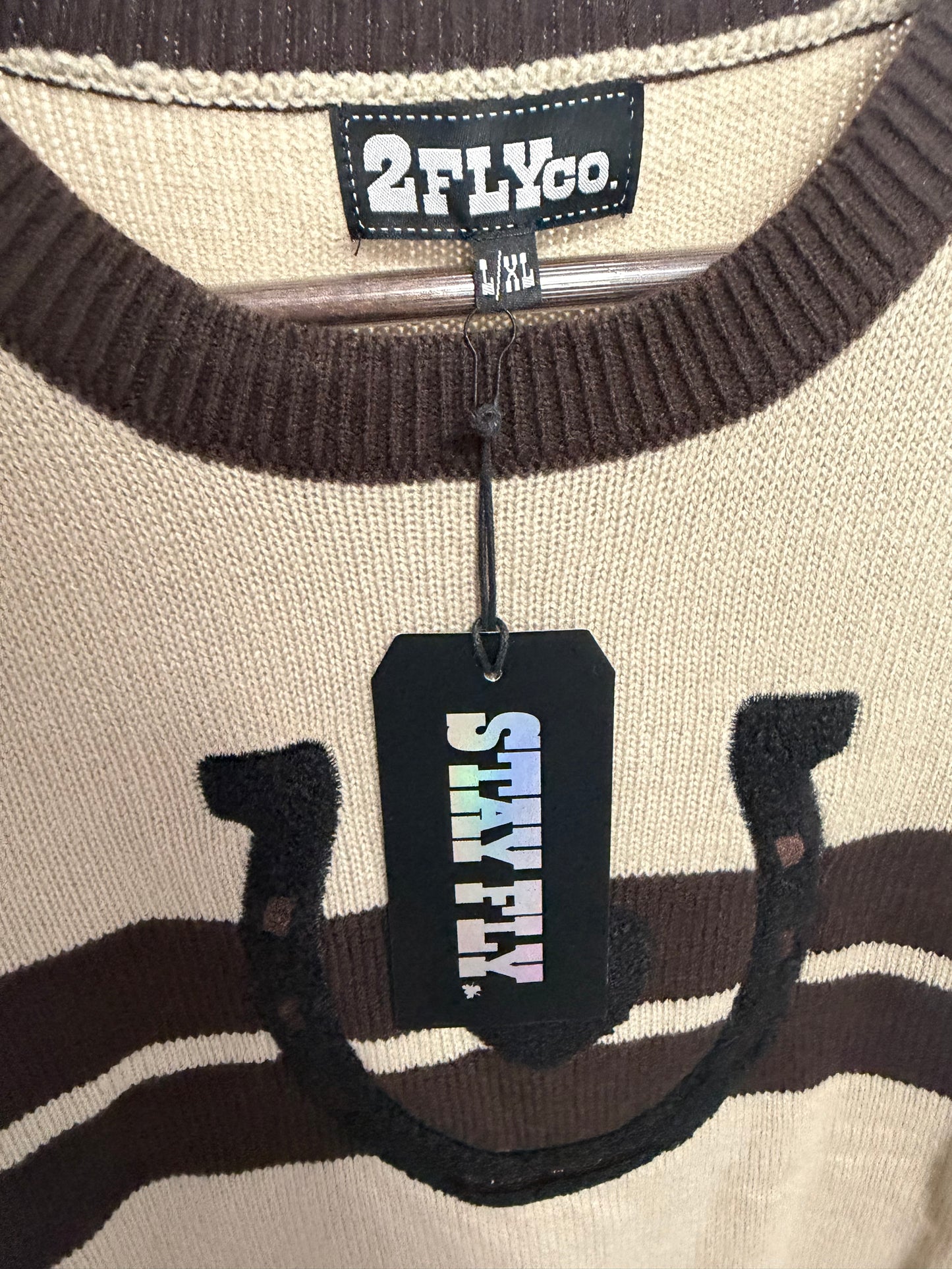L/XL Horseshoe Sweater