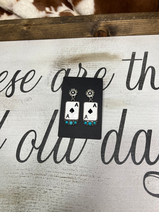 Flower Ace Earrings