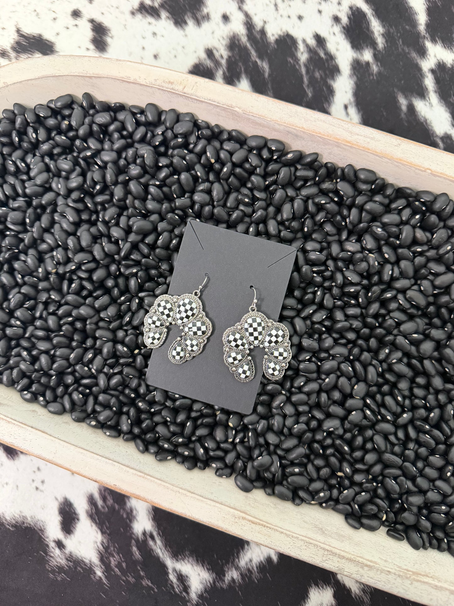 Checkered Squash Earrings