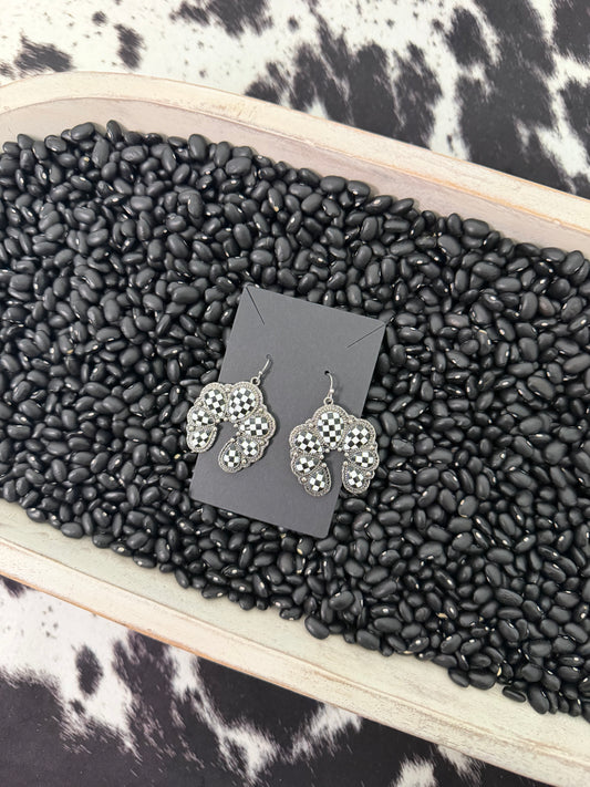 Checkered Squash Earrings