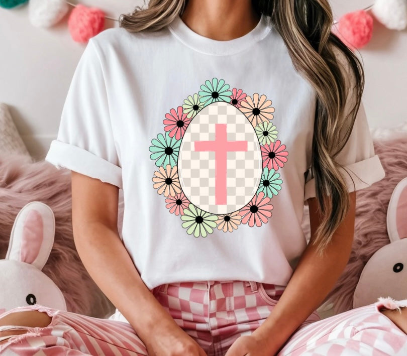 Floral Easter Egg Graphic
