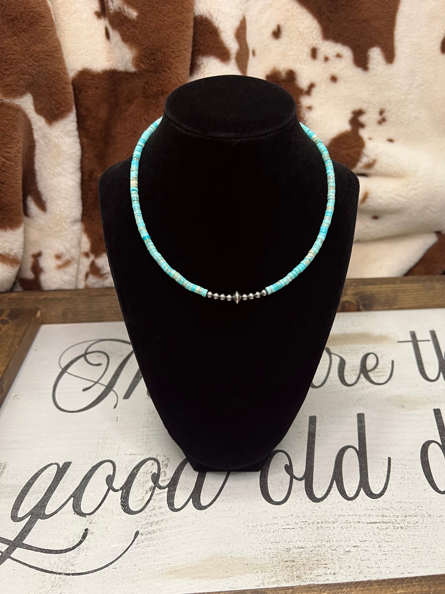 Sterling Silver & Variscite Choker