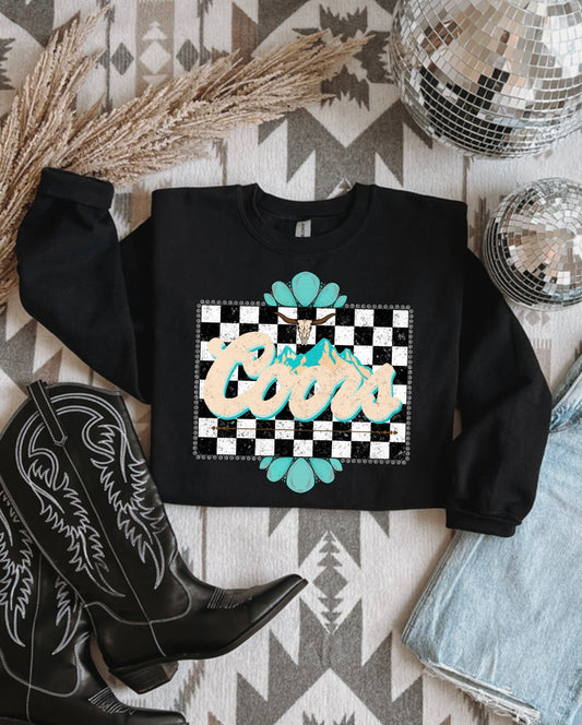 Checkered Coors Crewneck
