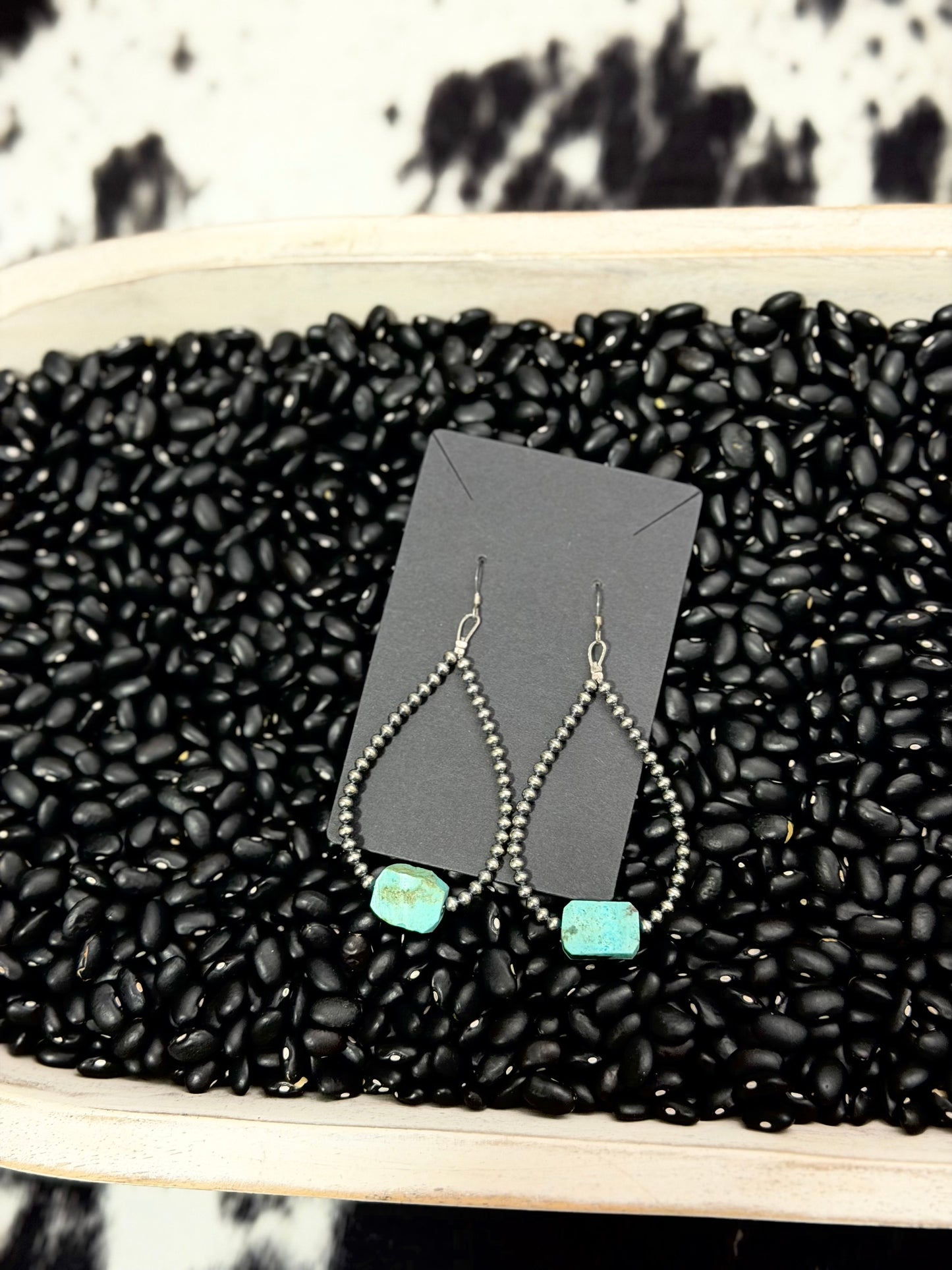 3mm Sterling Silver & Turquoise Earrings