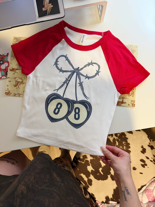 Barbed Wire Bow Baby Tee