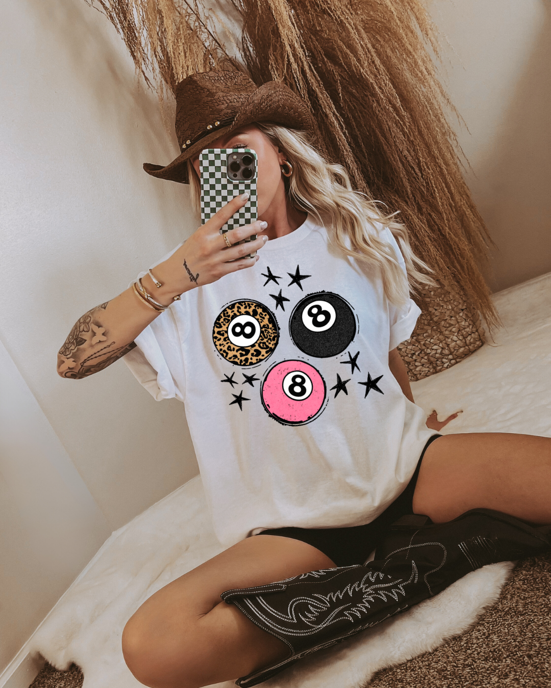 Girly 8 Ball Graphic Tee