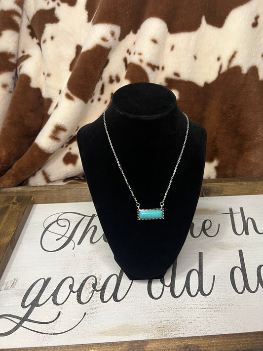 Turquoise Bar Necklace