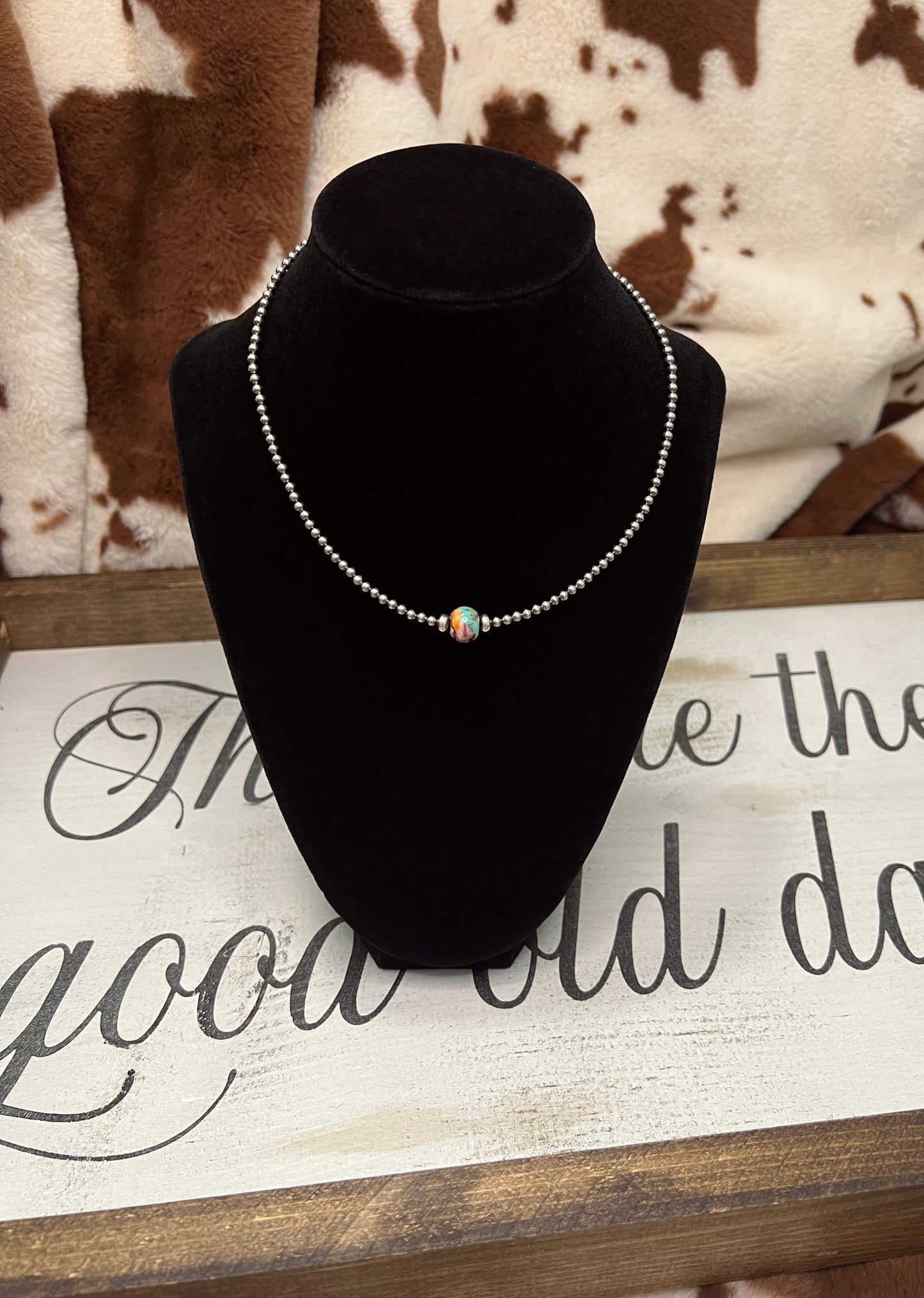 Sterling Silver & Mohave Choker