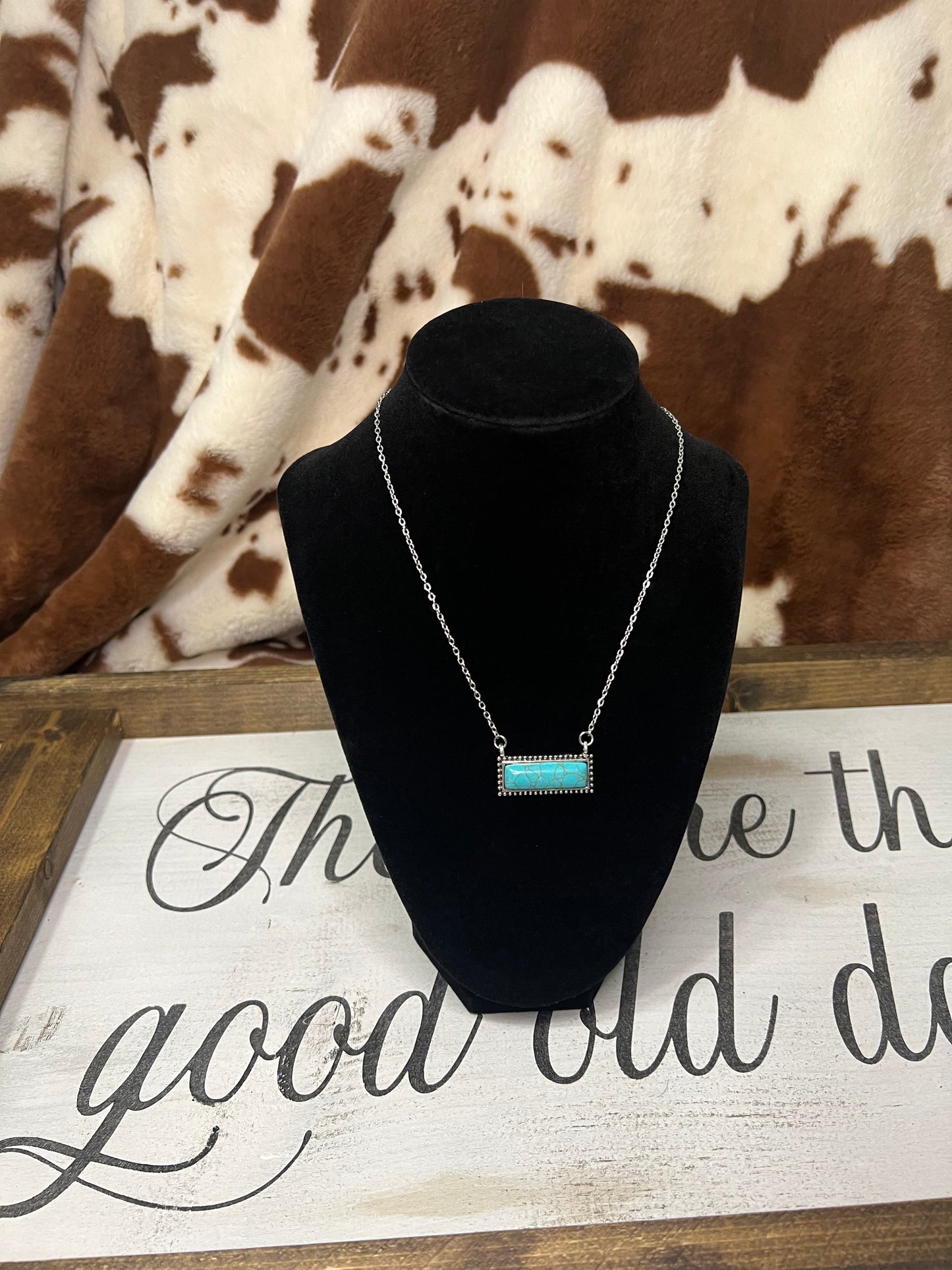 Turquoise Bar Necklace