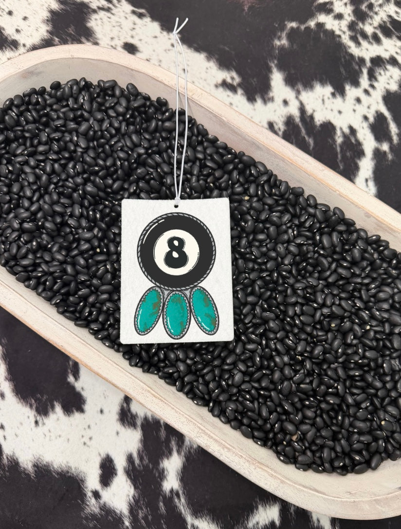 Turquoise 8 Ball Freshie