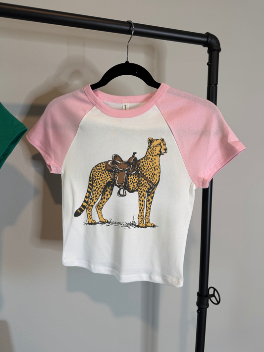 Cheetah Cowboy Baby Tee (Multiple Color Options)