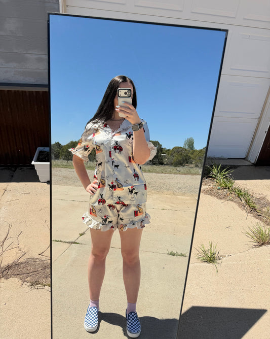 Retro Western Pajamas L