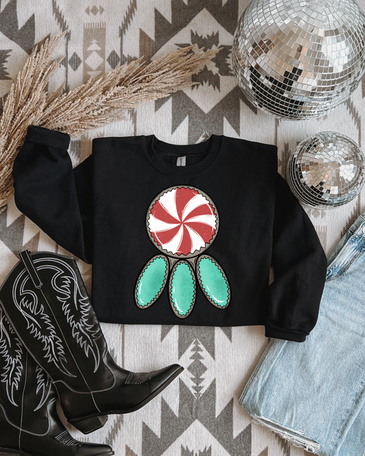 Merry Turquoise Crewneck