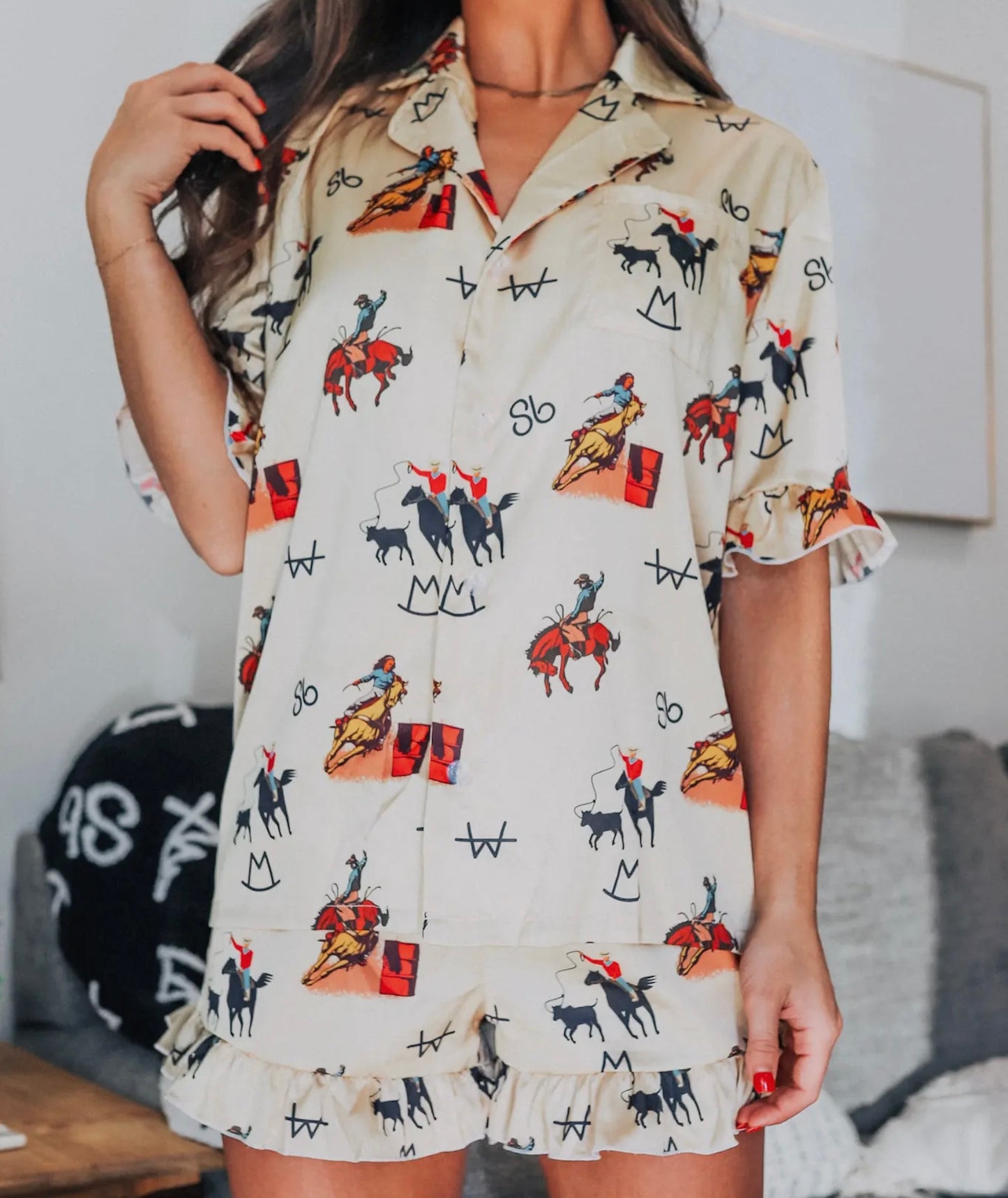 Retro Western Pajamas L