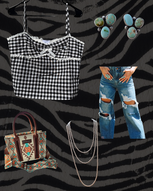 Gingham Cami Top