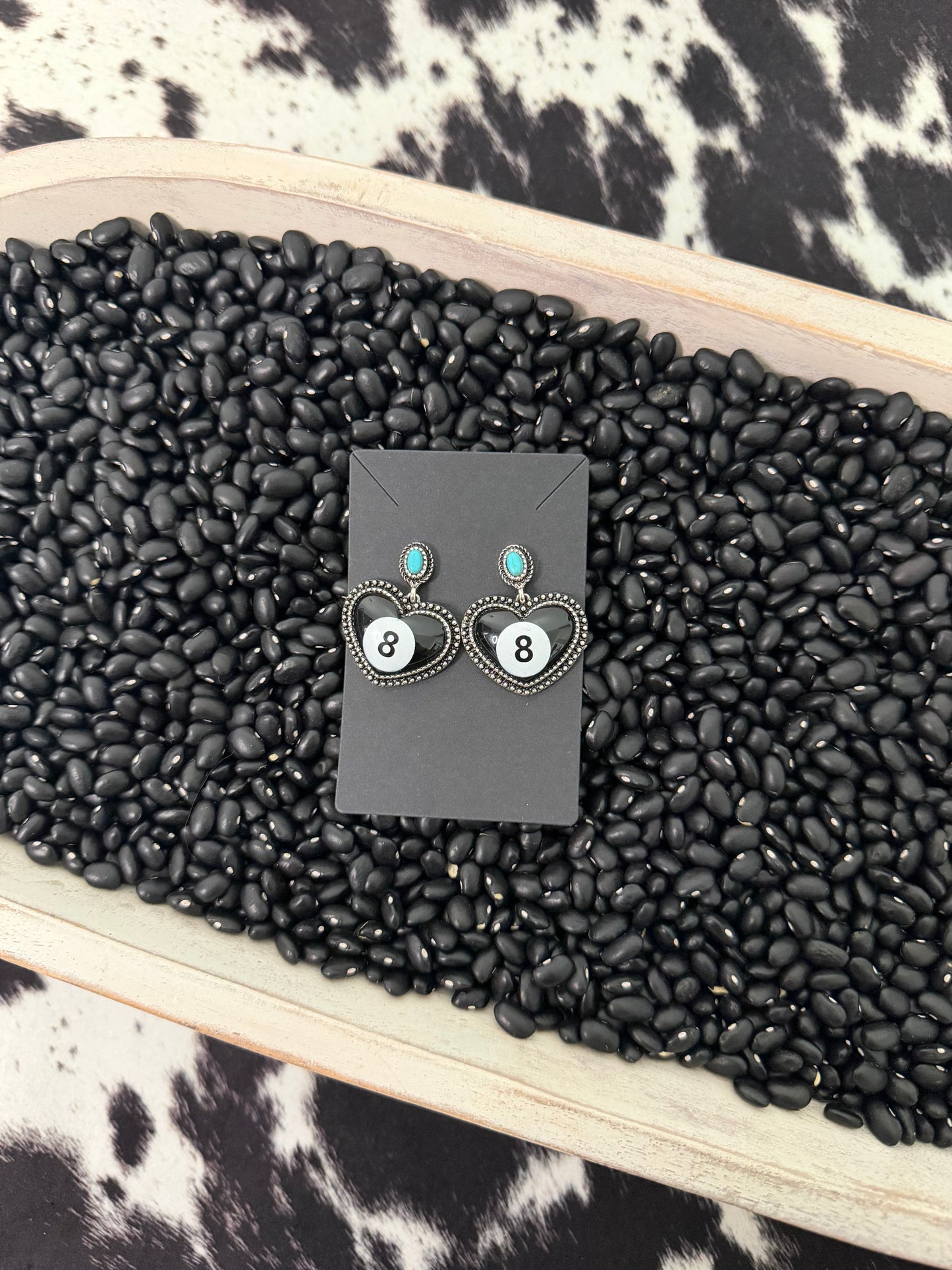 8 Ball Drop Earrings