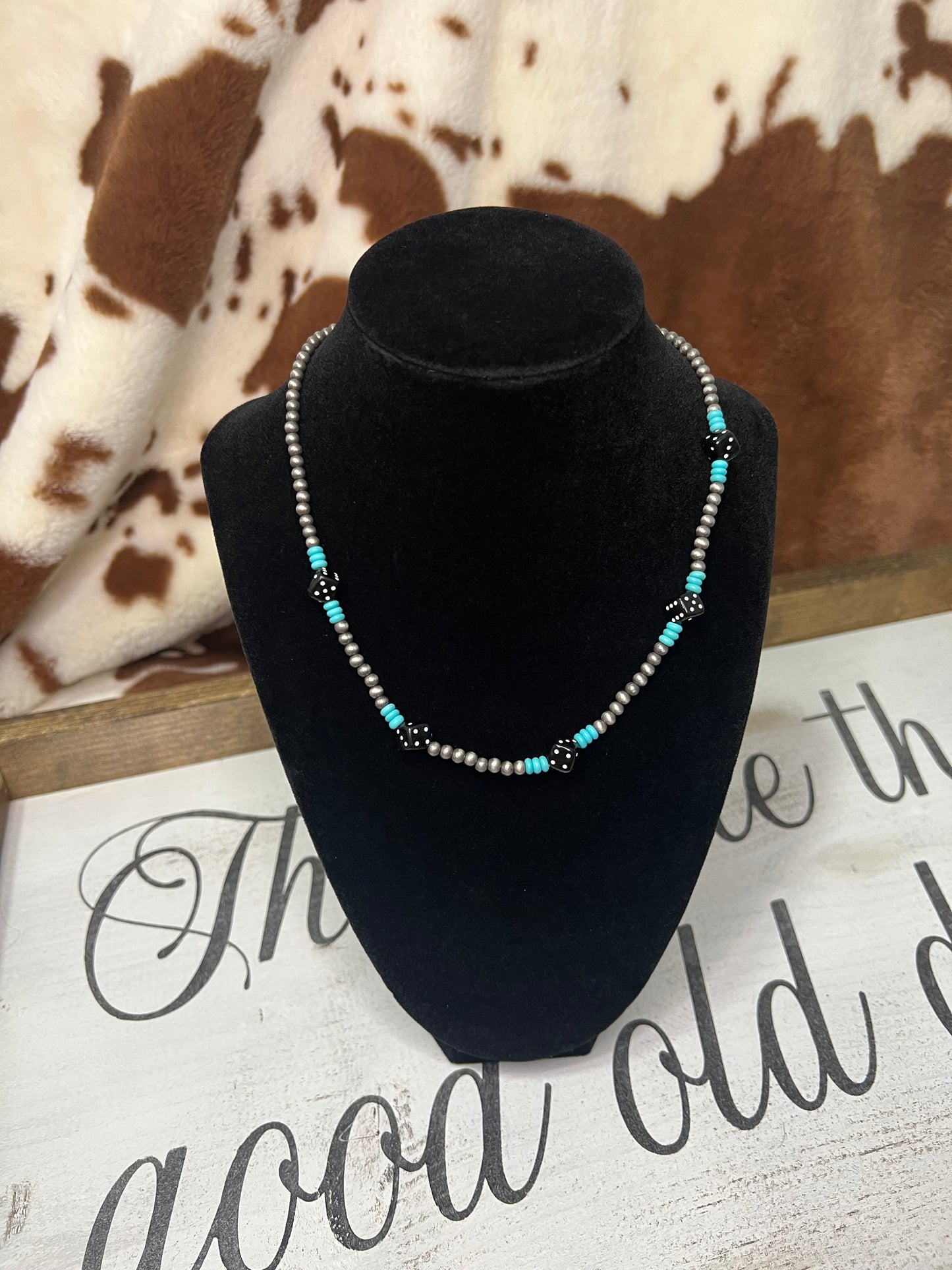 Beaded Dice Necklace