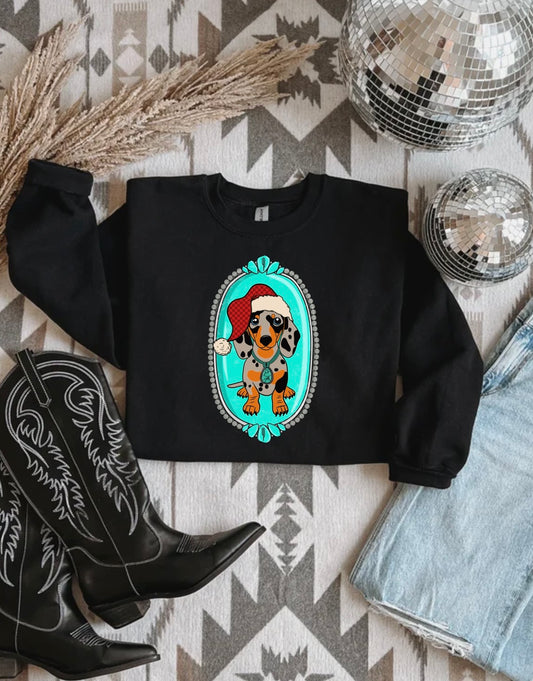 Merry Dachshund Crewneck