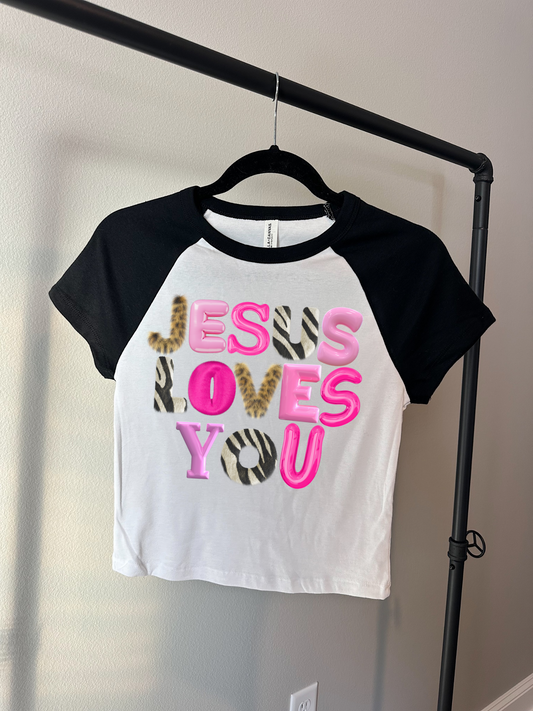 Jesus Loves You Baby Tee (Multiple Color Options)