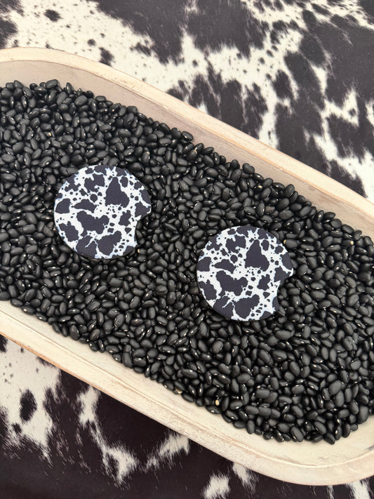 Cow Print Car Coaster