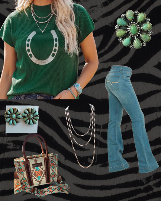 Cowgirl Horseshoe Sweater Top