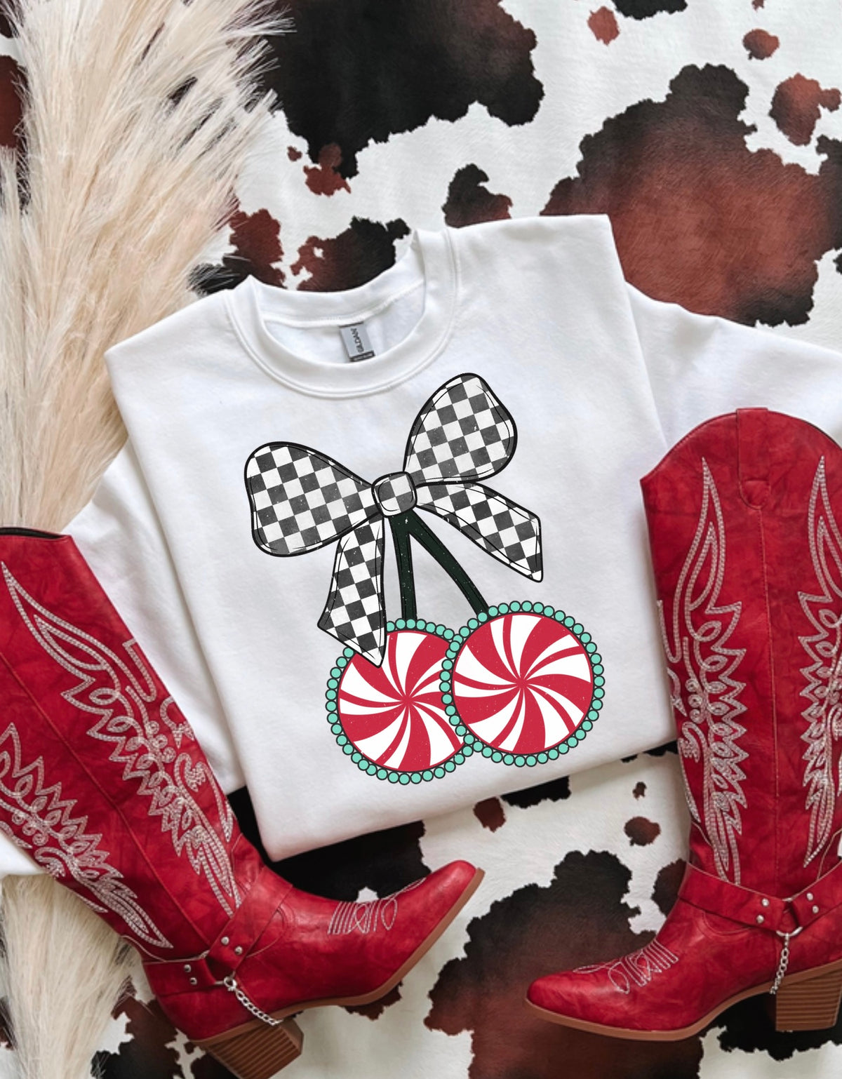 Peppermint Cherries Crewneck