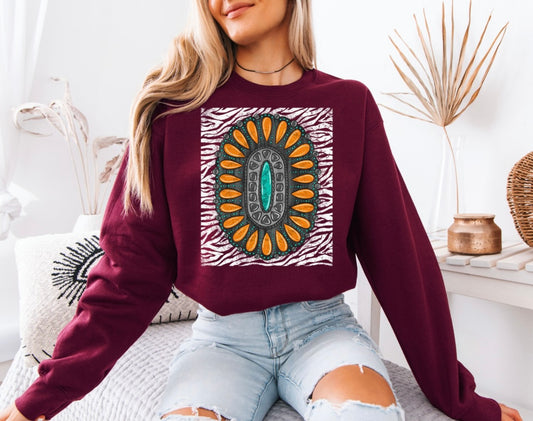 Orange Spiny Crewneck