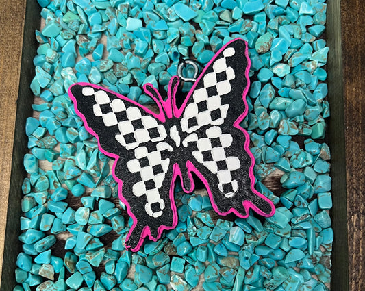 Checkered Butterfly Freshie