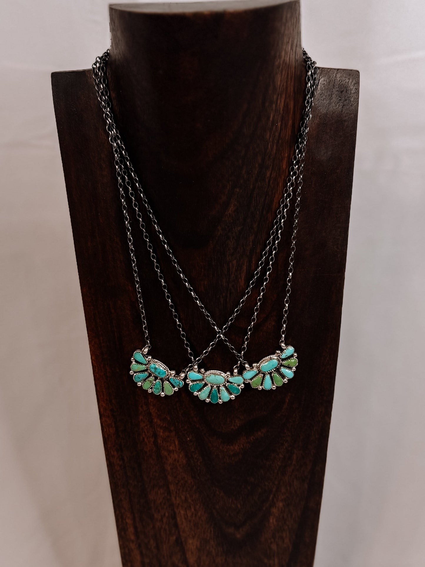 Yantis Turquoise Half Cluster Necklace