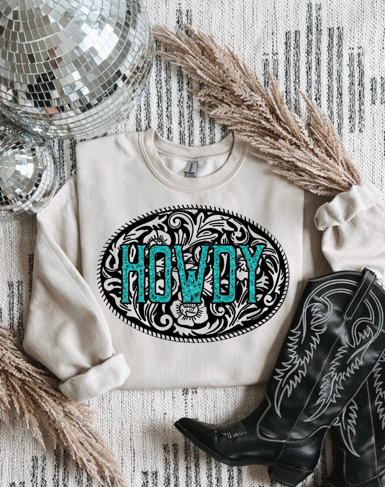 Tooled Howdy Crewneck